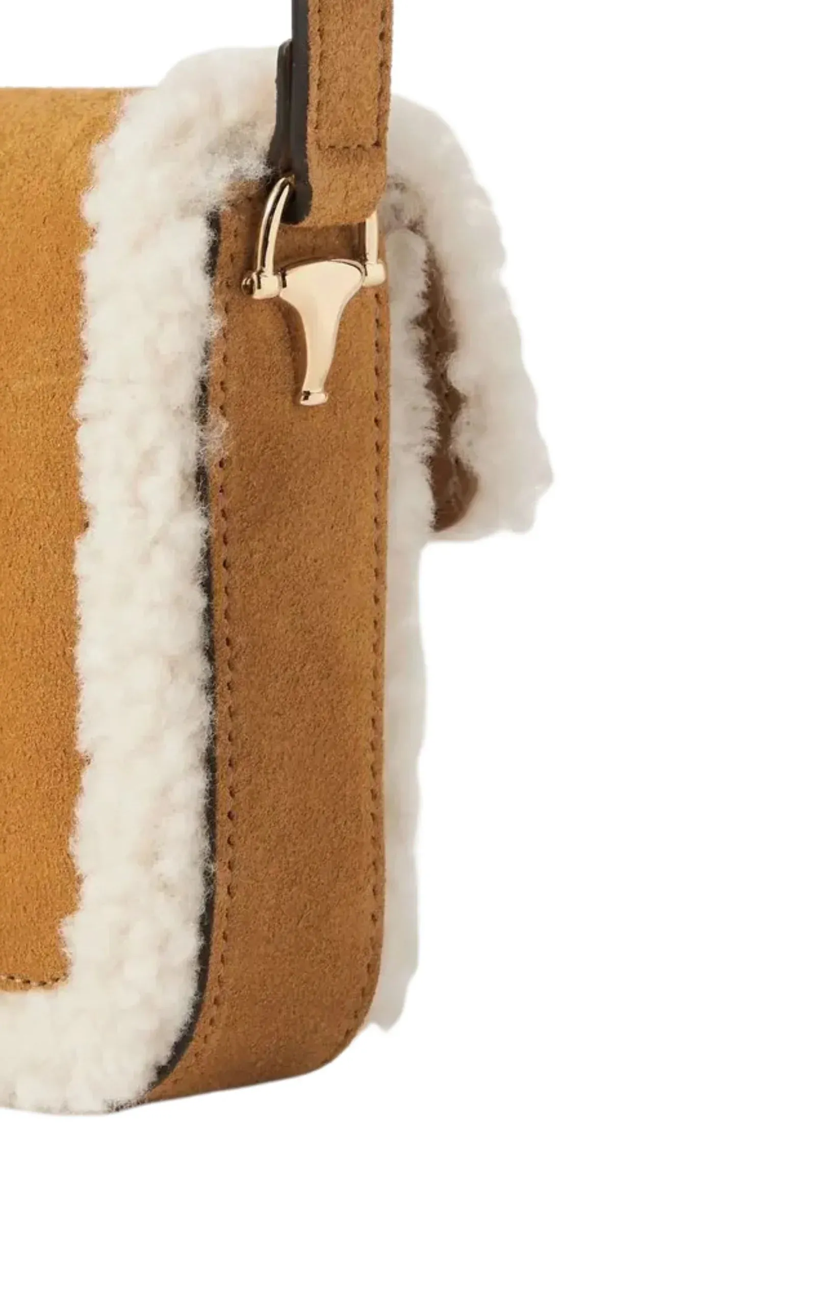 1955 Horsebit Suede Tote Bag with Shearling-Trim sold by Runaway Catalog product image thumbnail 5
