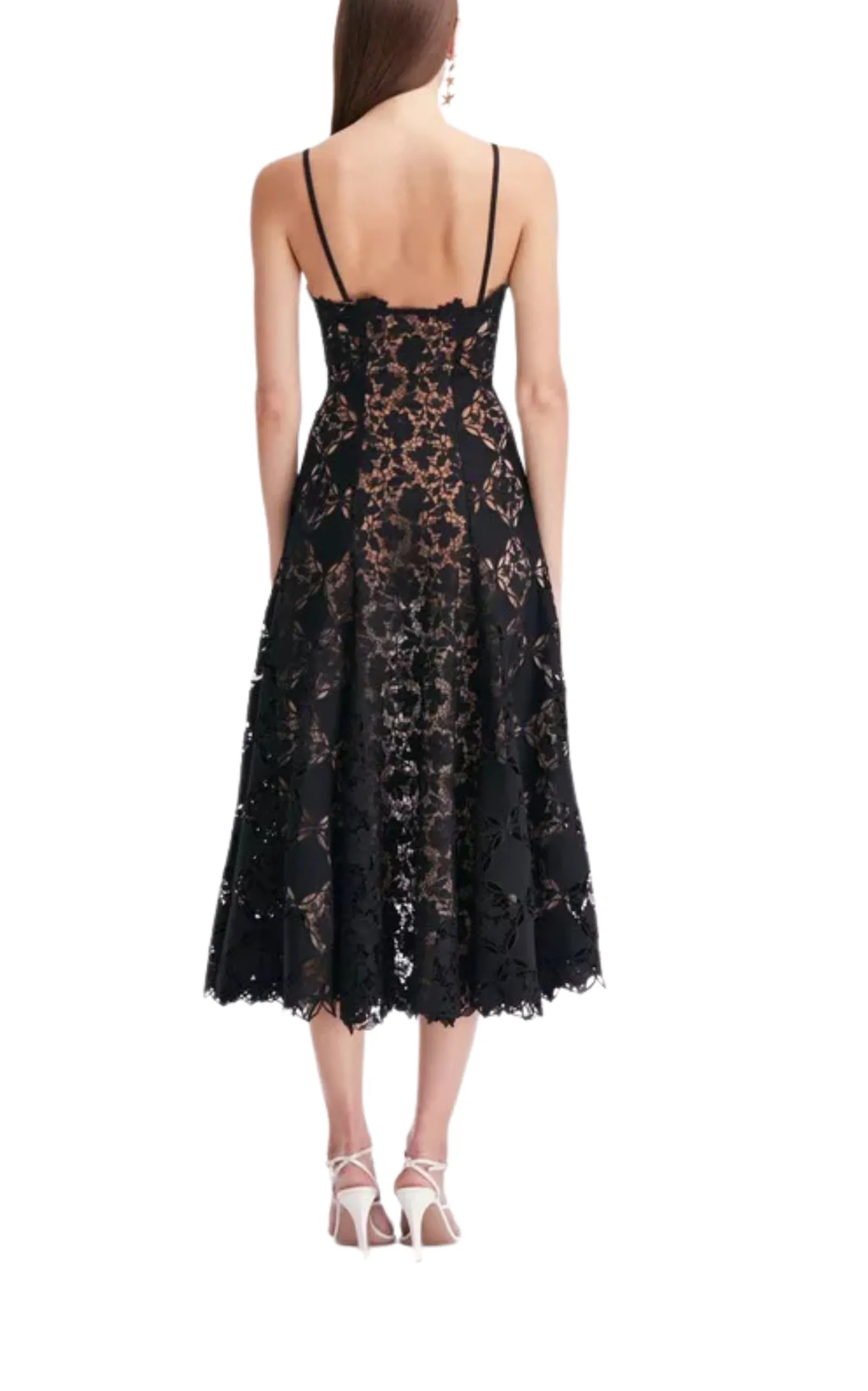 Black Guipure Lace Midi Dress sold by Runaway Catalog product image thumbnail 3