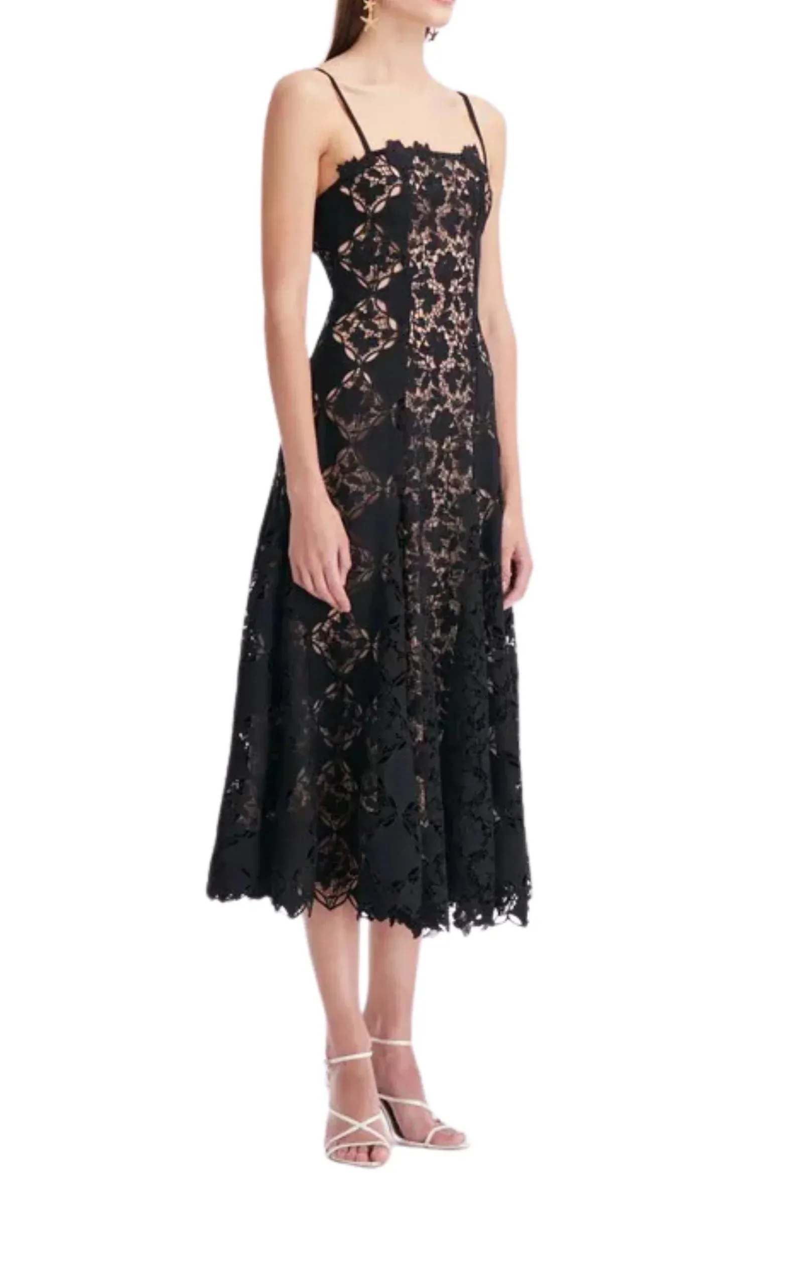 Black Guipure Lace Midi Dress sold by Runaway Catalog product image thumbnail 4