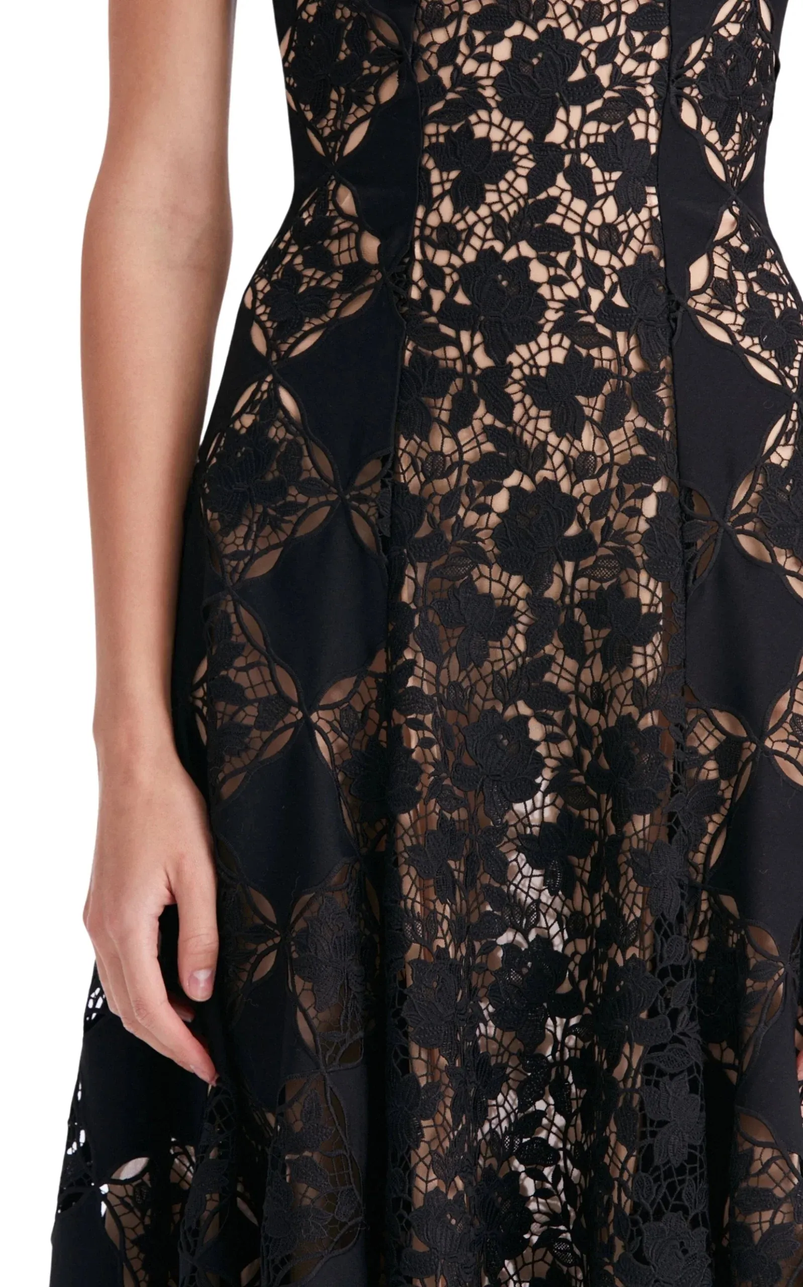 Black Guipure Lace Midi Dress sold by Runaway Catalog product image thumbnail 5