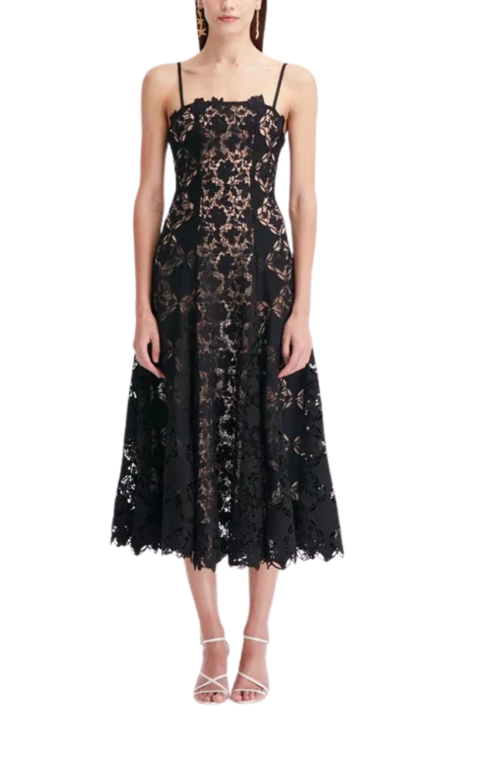 Black Guipure Lace Midi Dress sold by Runaway Catalog product image thumbnail 2