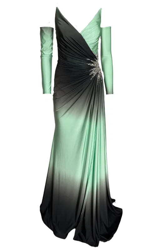 Rhinestone Embellished Green Ombre Party Dress sold by Runaway Catalog
