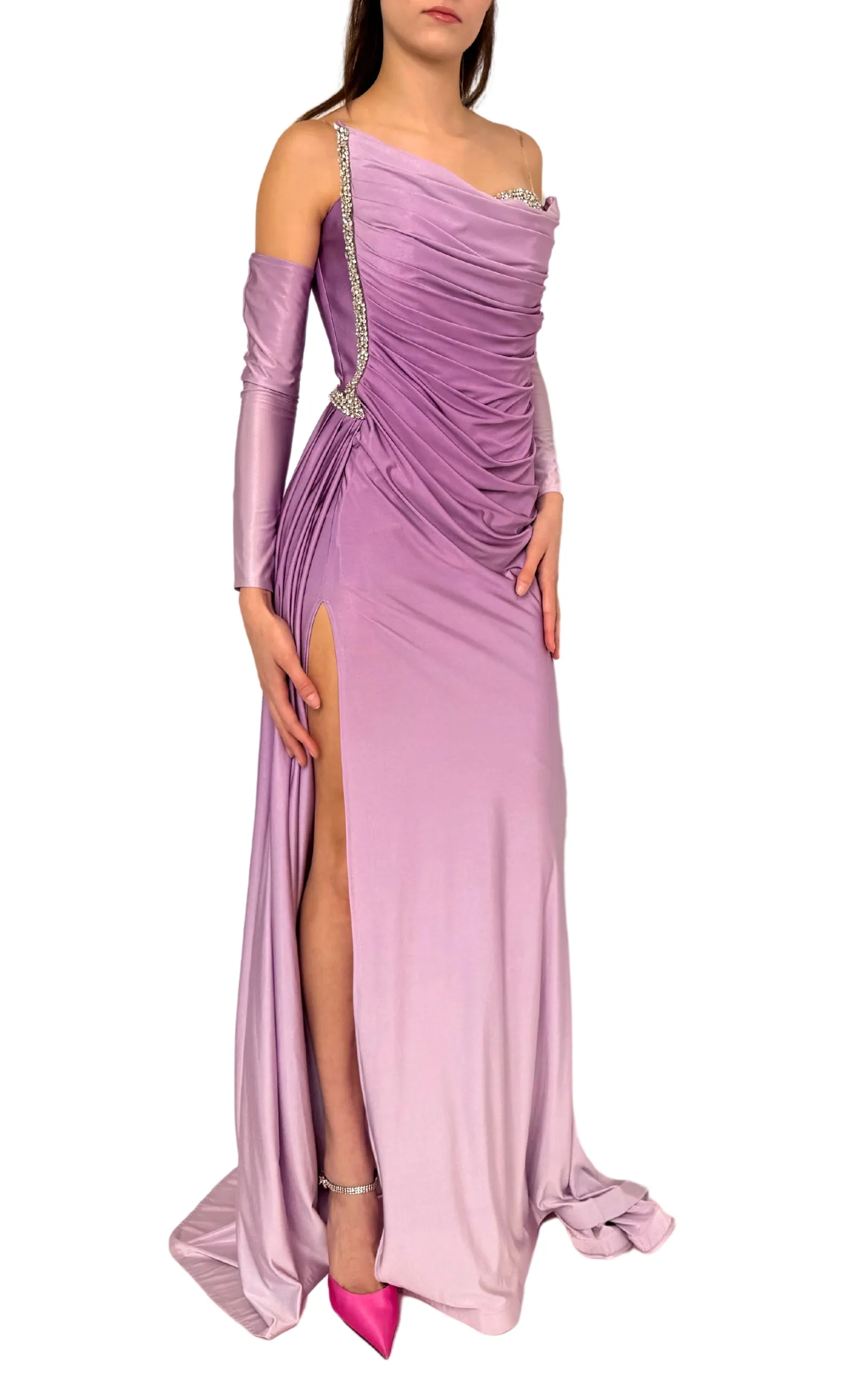 Rhinestone Embellished Purple Ombre Gown sold by Runaway Catalog product image thumbnail 2