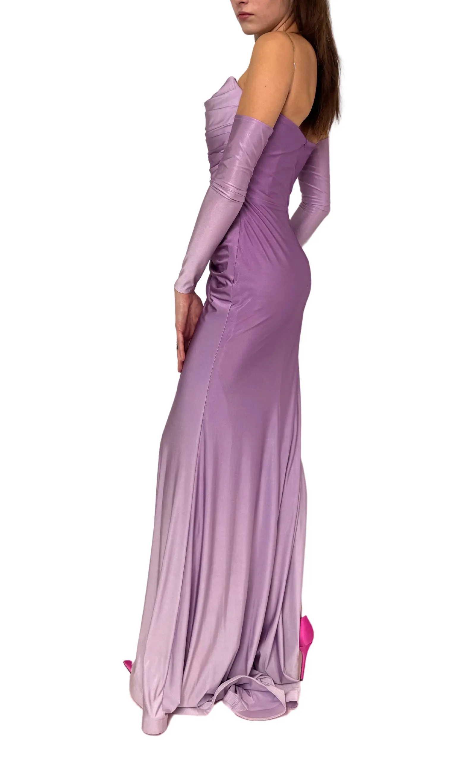 Rhinestone Embellished Purple Ombre Gown sold by Runaway Catalog product image thumbnail 3