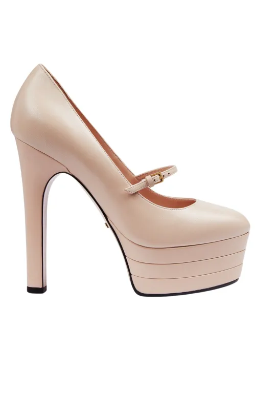 Mary Jane Platforms Angel 95 Leather made by Gucci