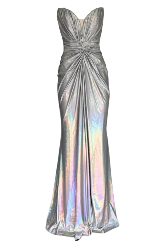 Silver Metallic Cocktail Dress sold by Runaway Catalog