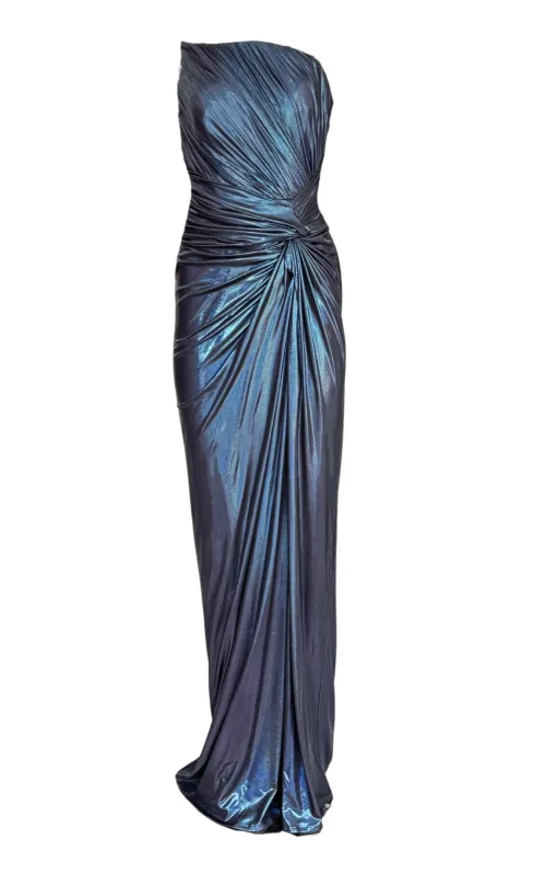 Blue Metallic Cocktail Prom Dress sold by Runaway Catalog