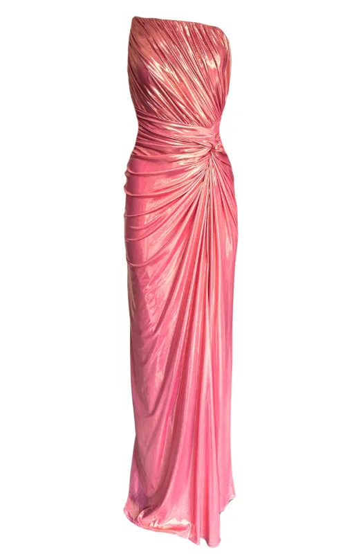 Pink Metallic Cocktail Prom Dress sold by Runaway Catalog