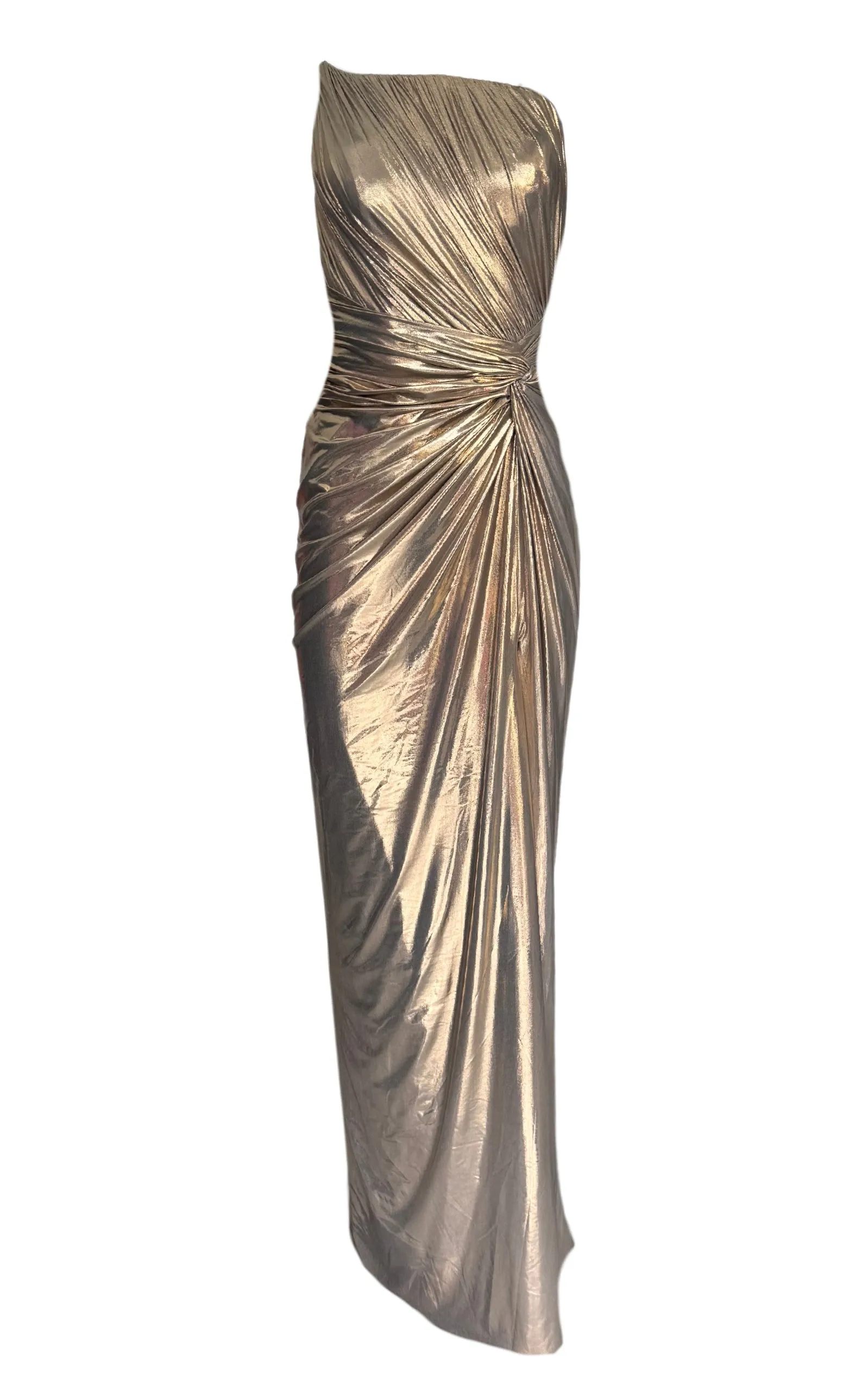 Gold Metallic Cocktail Prom Dress sold by Runaway Catalog