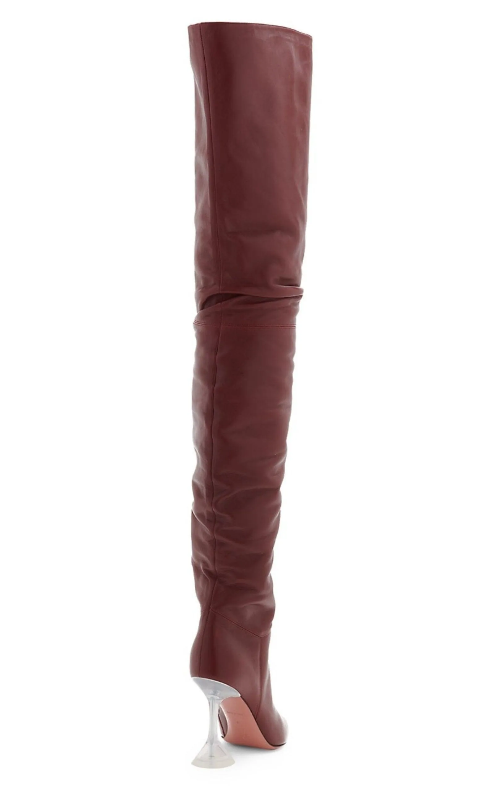 Olivia Burgundy Tall Leather Over The Knee Boots sold by Runaway Catalog product image thumbnail 4