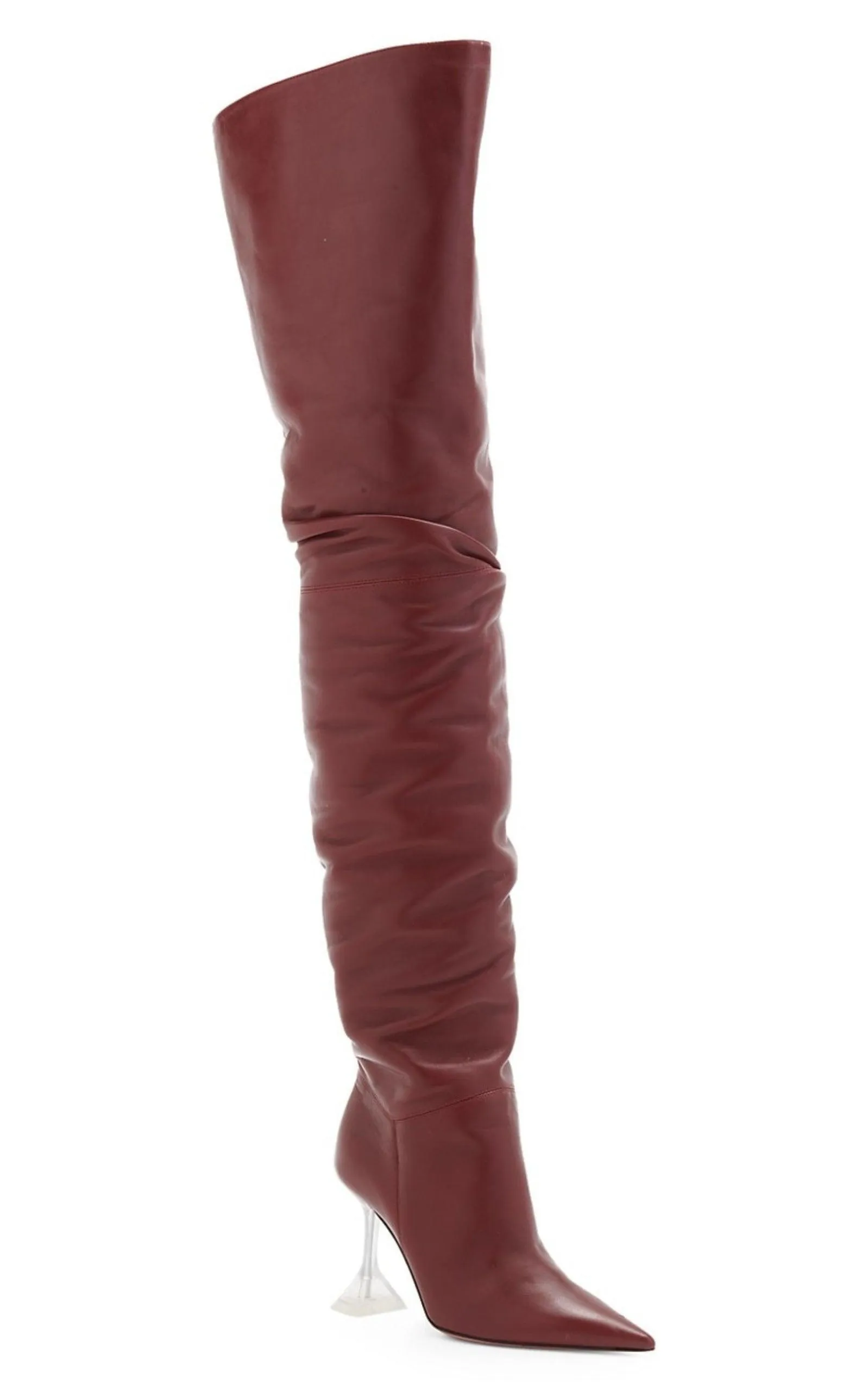 Olivia Burgundy Tall Leather Over The Knee Boots sold by Runaway Catalog product image thumbnail 3