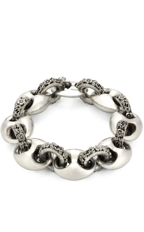 Sterling Silver Interlocking G Marina Chain Bracelet sold by Runaway Catalog