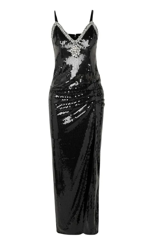 Crystal-Embellished Sequin Maxi Dress sold by Runaway Catalog