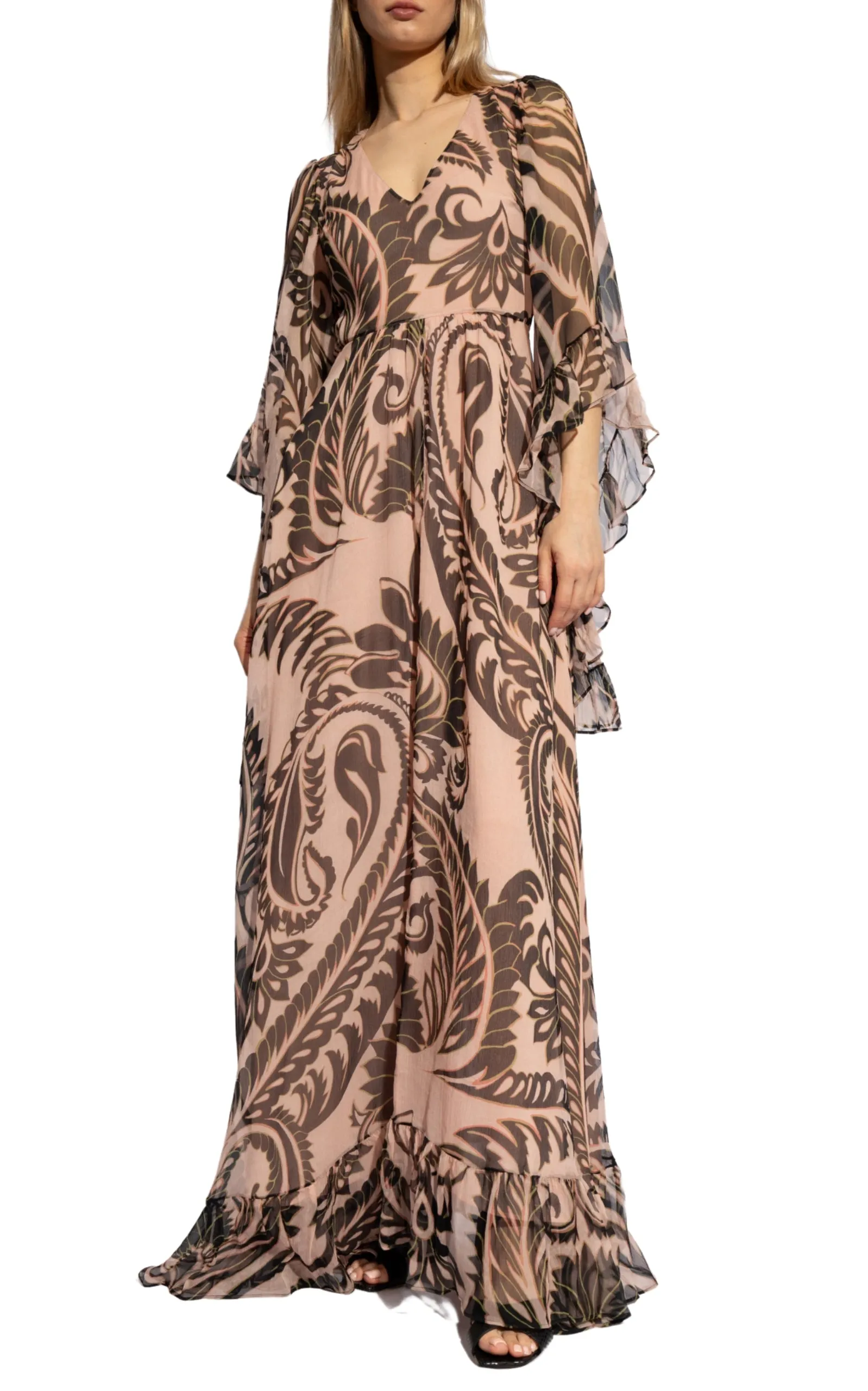 Printed V-neck Silk Dress sold by Runaway Catalog product image thumbnail 3