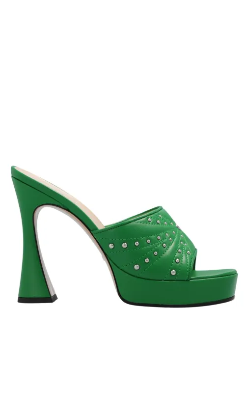 Green Embellishment Mules sold by Runaway Catalog