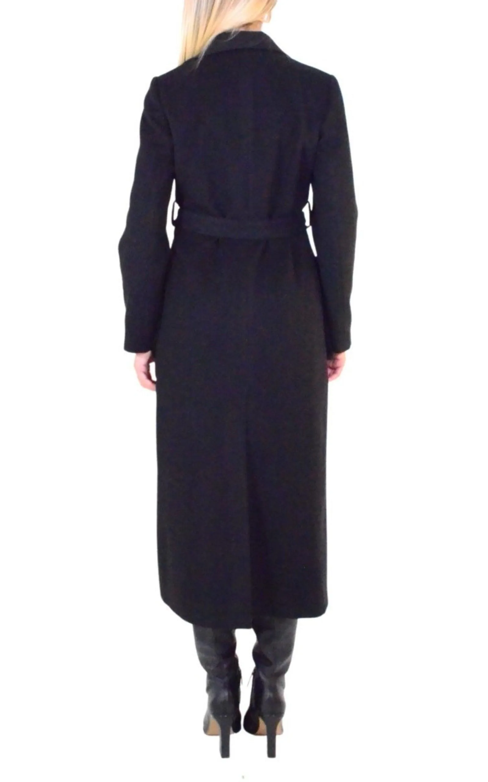 Black Classic Coat with Faux Fur Pockets sold by Runaway Catalog product image thumbnail 3