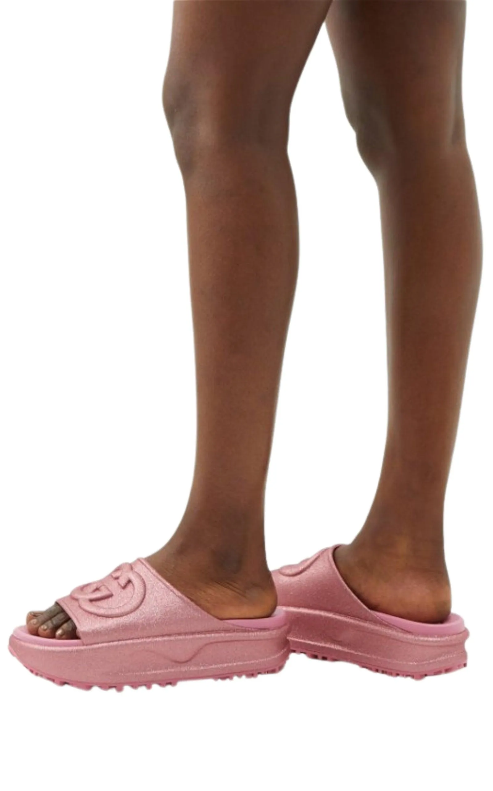 Miami GG-Embossed Glittered Rubber Slides sold by Runaway Catalog product image thumbnail 2