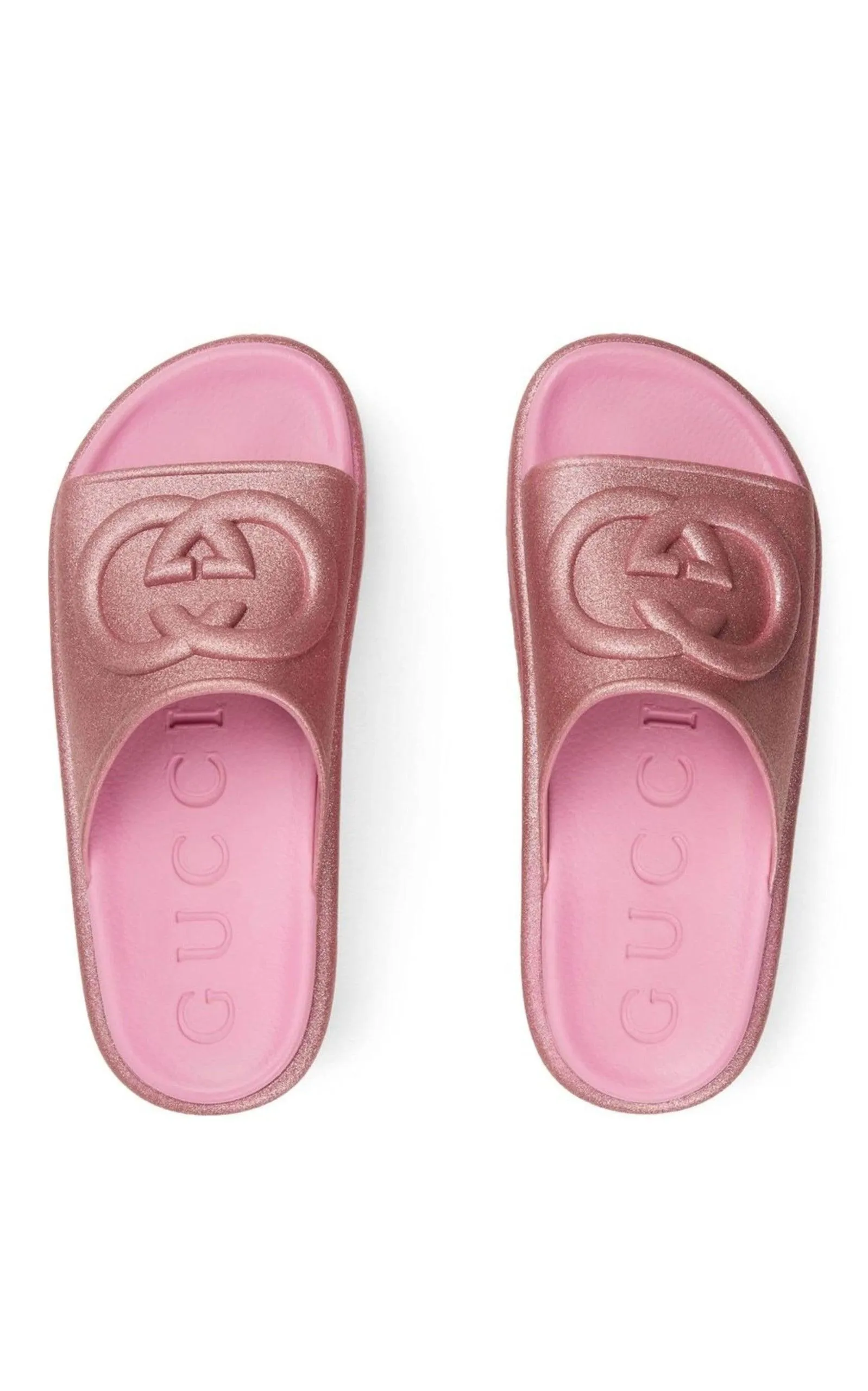 Miami GG-Embossed Glittered Rubber Slides sold by Runaway Catalog product image thumbnail 4