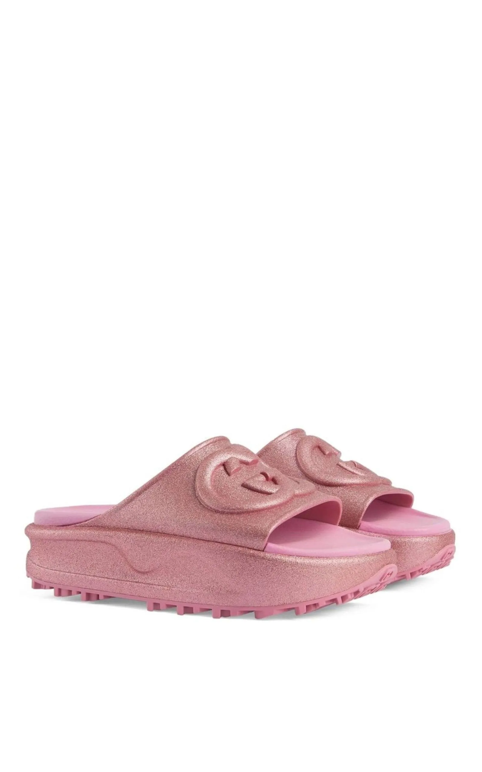 Miami GG-Embossed Glittered Rubber Slides sold by Runaway Catalog product image thumbnail 3