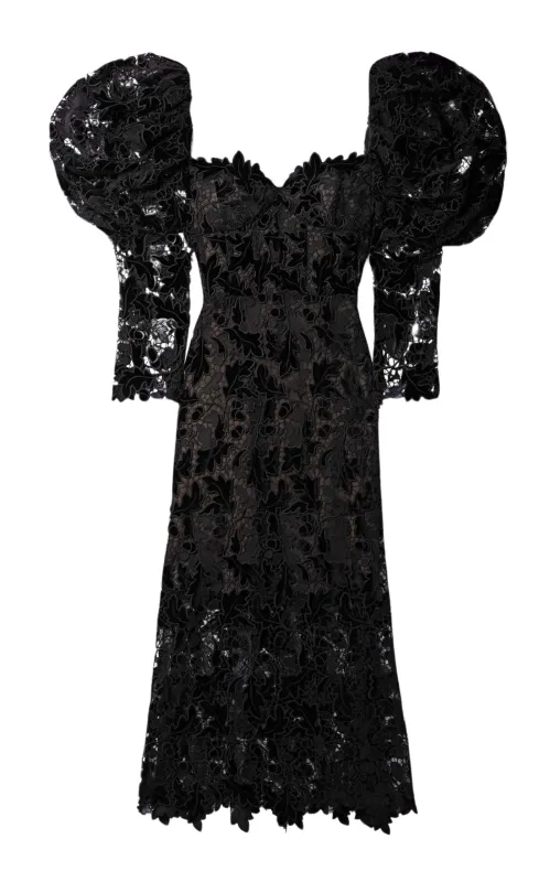 Guipure Lace Midi Dress made by Oscar de la Renta