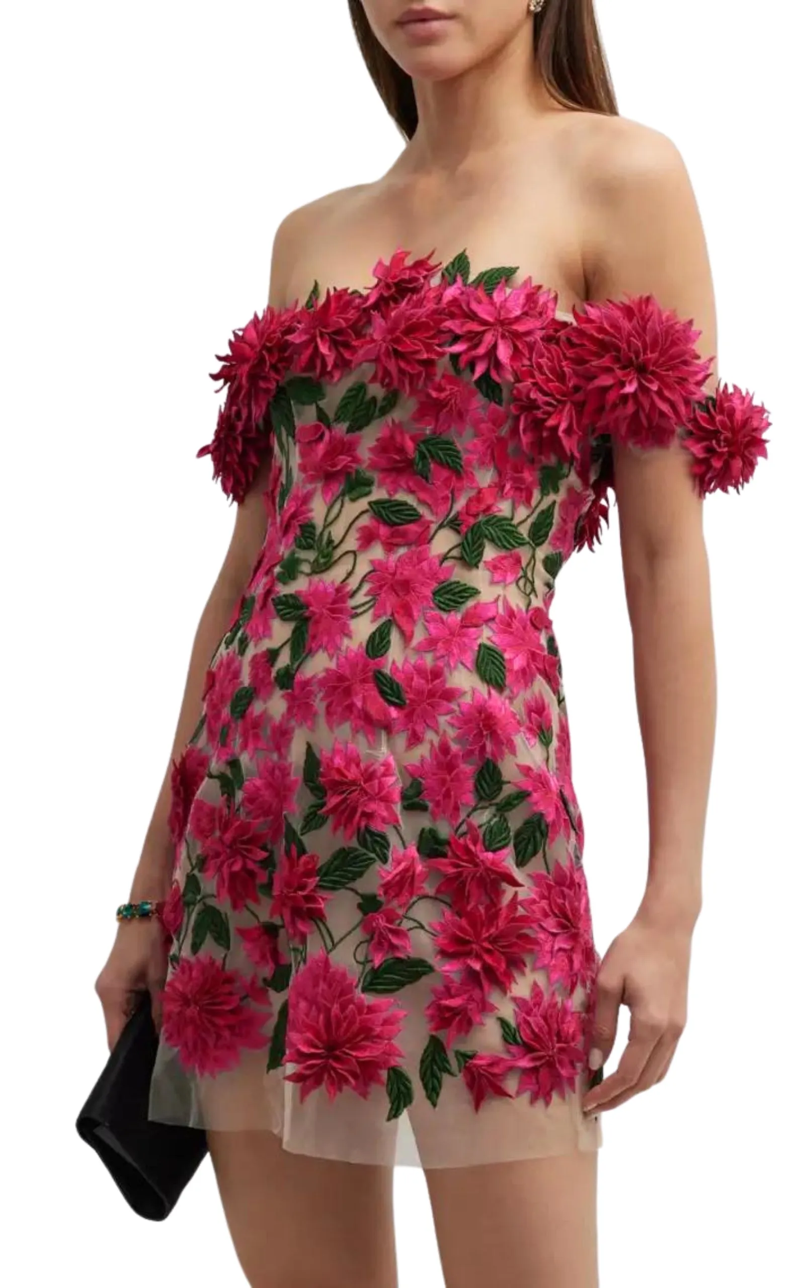 Dahlia Floral-appliqué Mini Dress sold by Runaway Catalog product image thumbnail 3