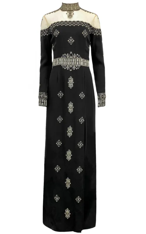 Black Beaded Silk Dress made by Runaway Catalog