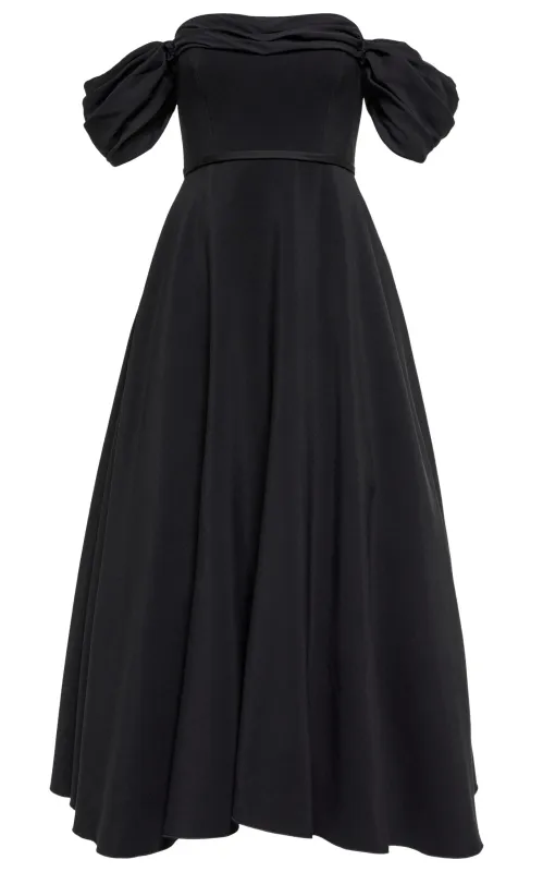 Off-shoulder Flared Midi Dress sold by Runaway Catalog