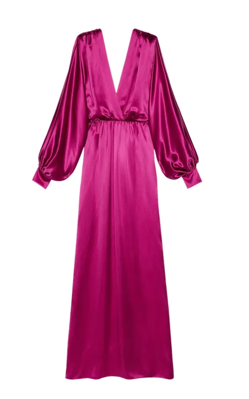 Draped Silk-blend Satin Gown Dress made by Gucci
