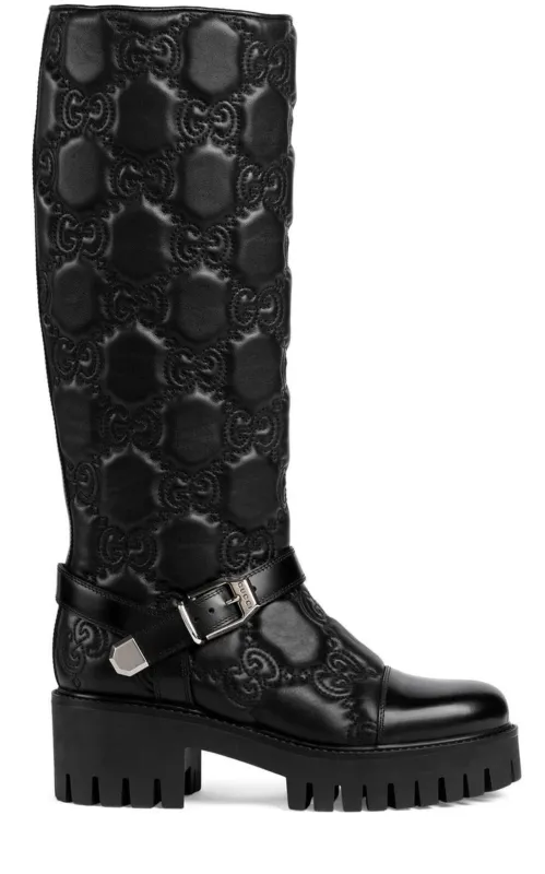 GG Matelassé Lug Sole Boots sold by Runaway Catalog