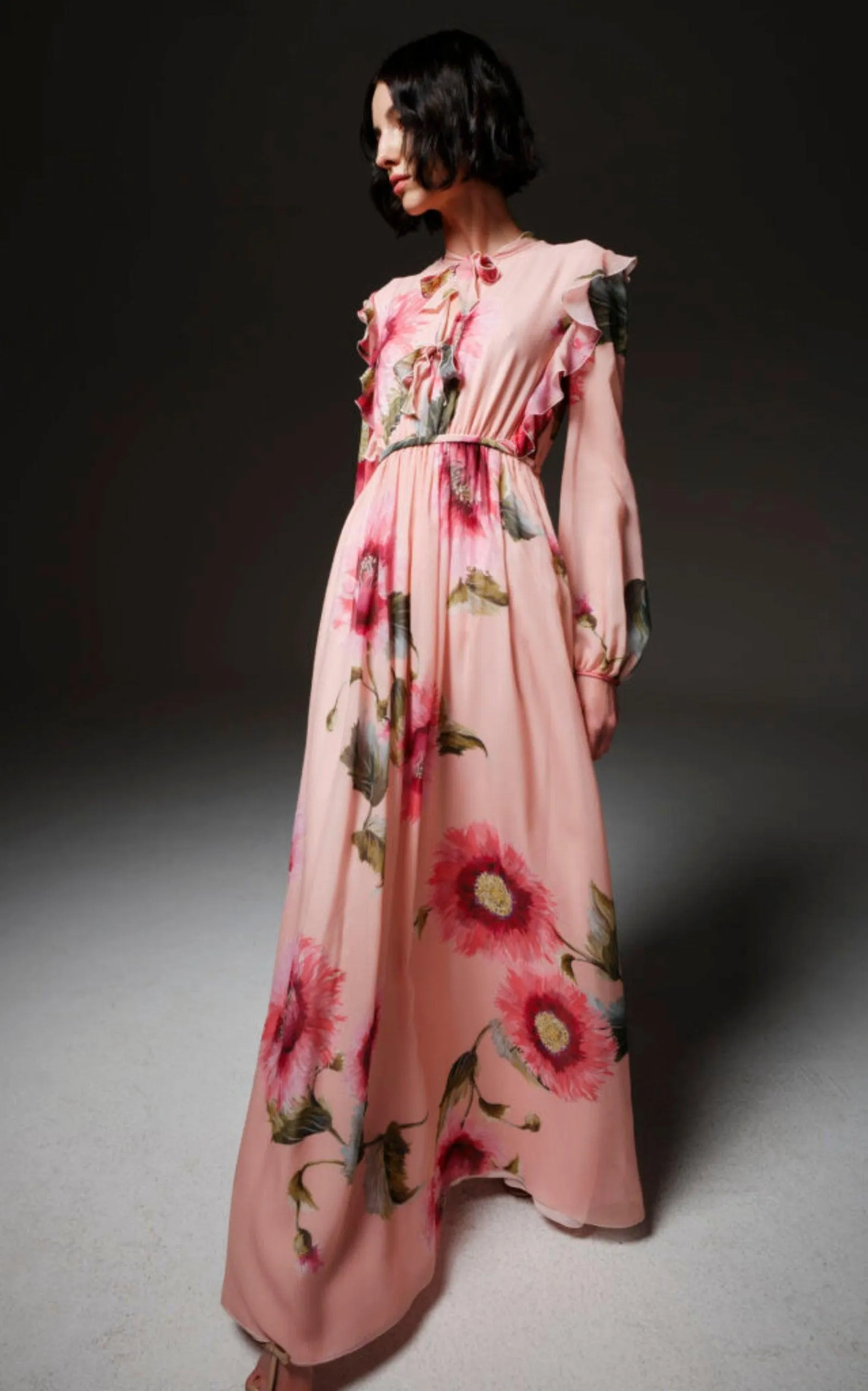 Botanic Blow Up-print Silk Georgette Gown sold by Runaway Catalog product image thumbnail 2
