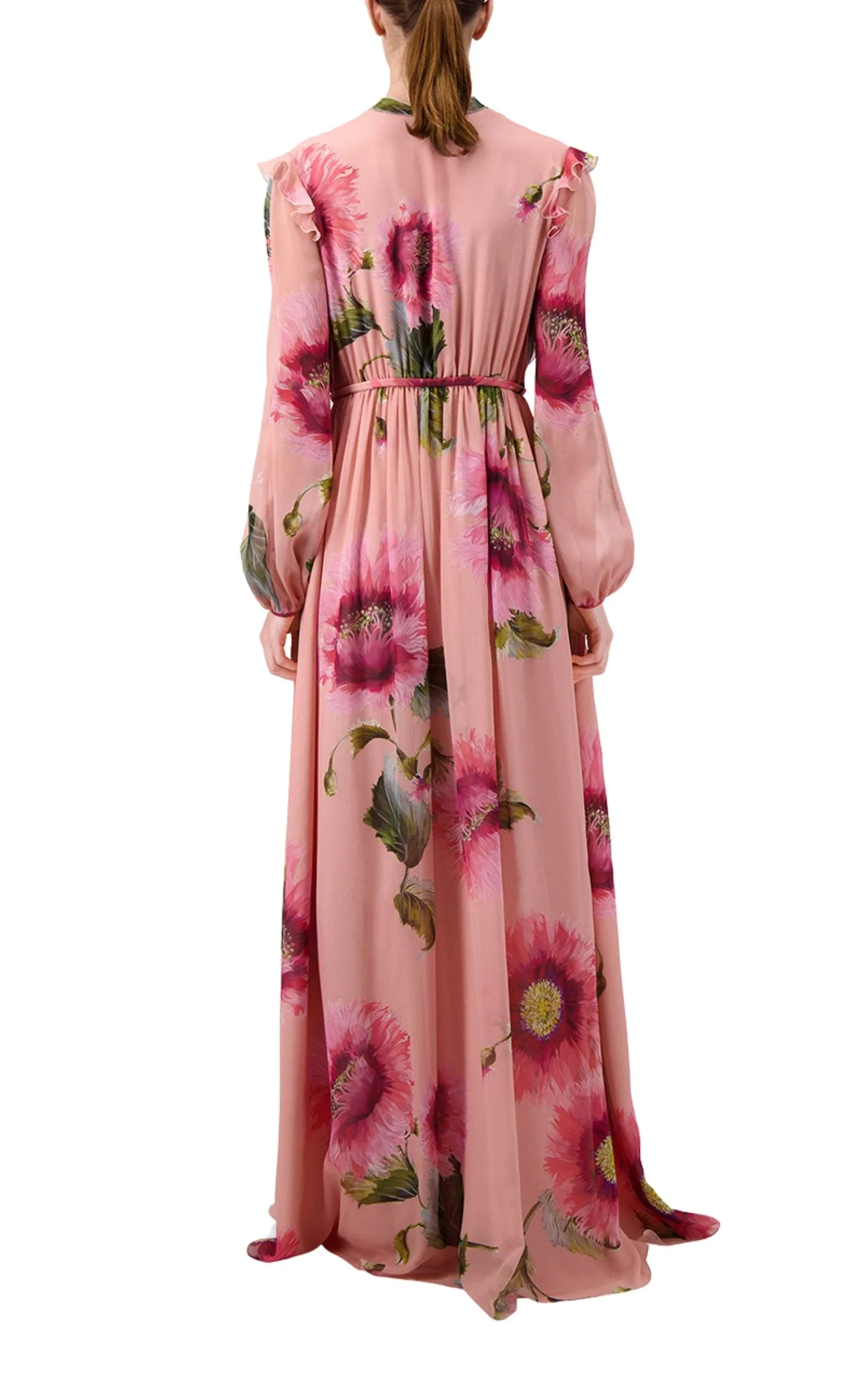 Botanic Blow Up-print Silk Georgette Gown sold by Runaway Catalog product image thumbnail 4