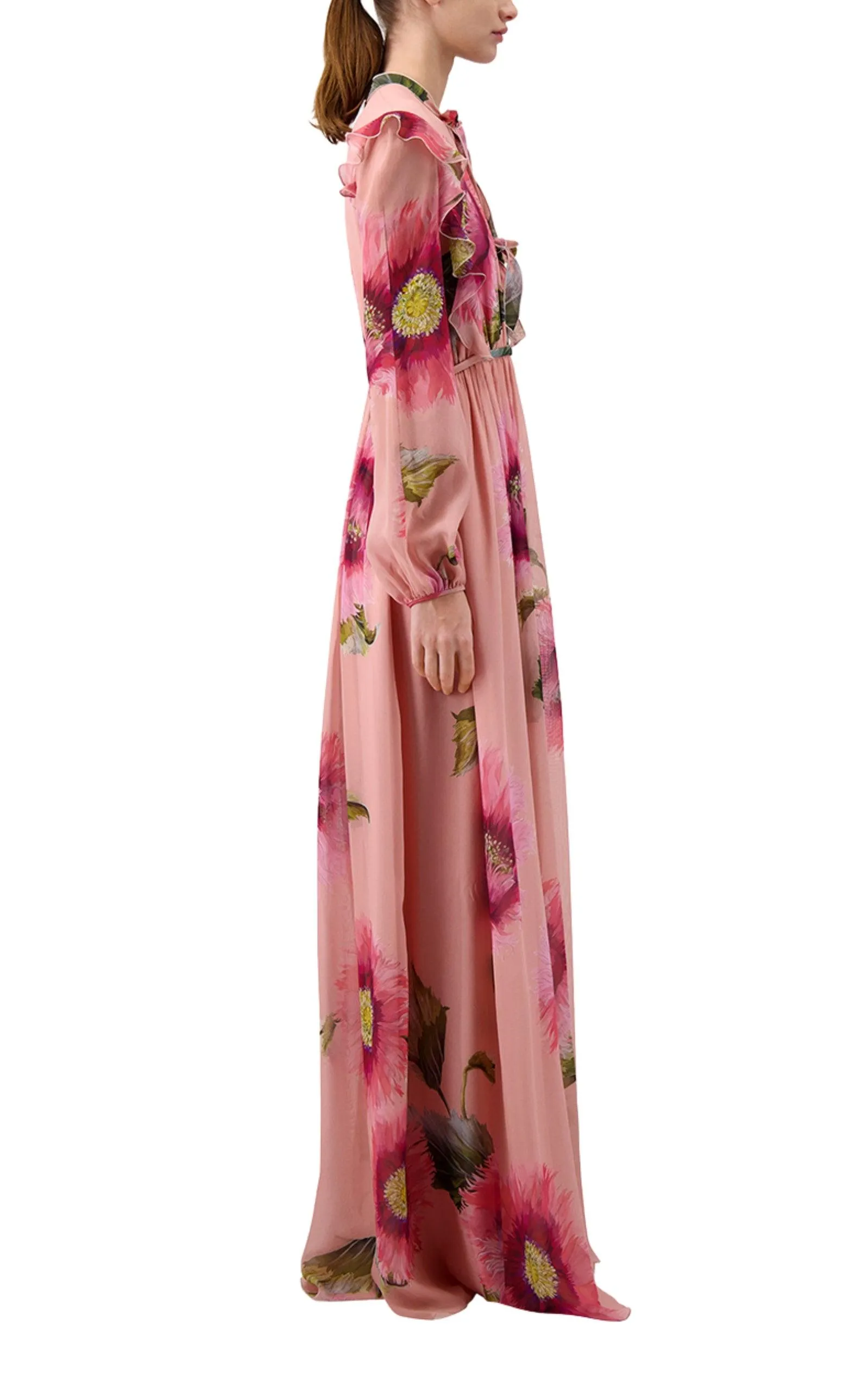 Botanic Blow Up-print Silk Georgette Gown sold by Runaway Catalog product image thumbnail 5