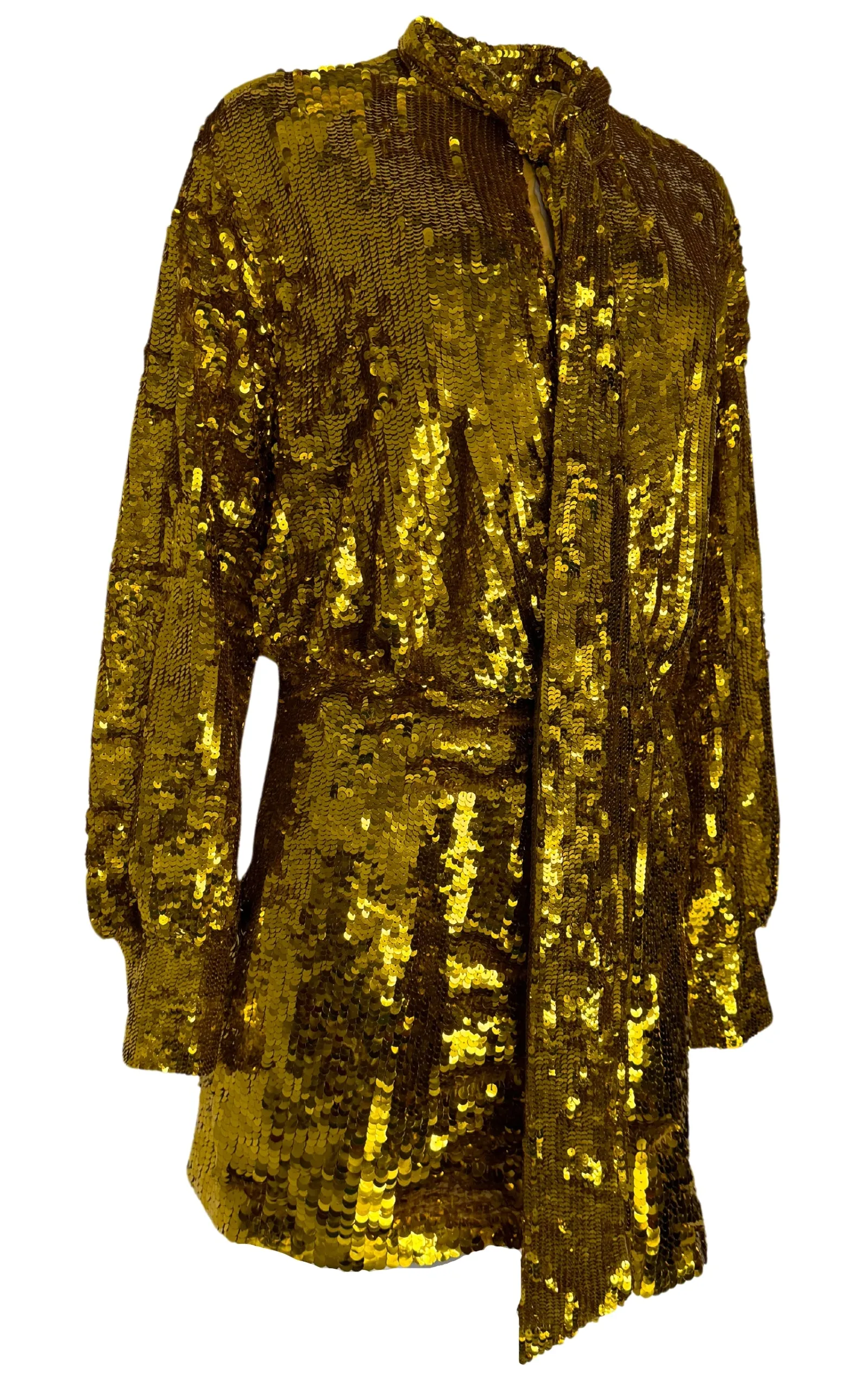 Sequin Tulle Mini Dress In Gold sold by Runaway Catalog product image thumbnail 5