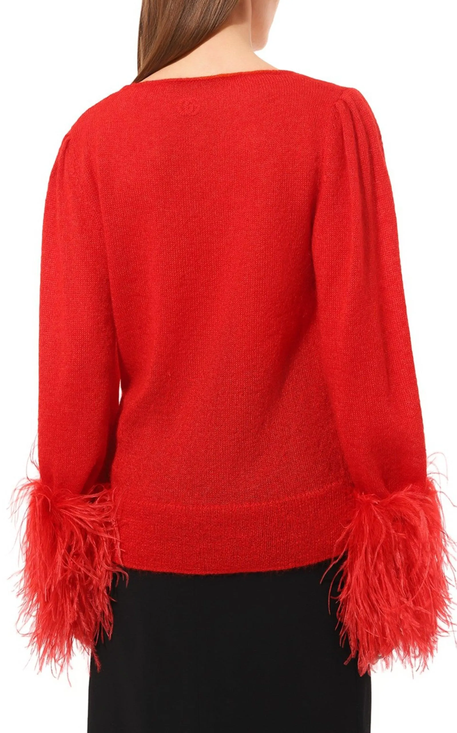 Red Feather Cuff Mohair Sweater sold by Runaway Catalog product image thumbnail 4