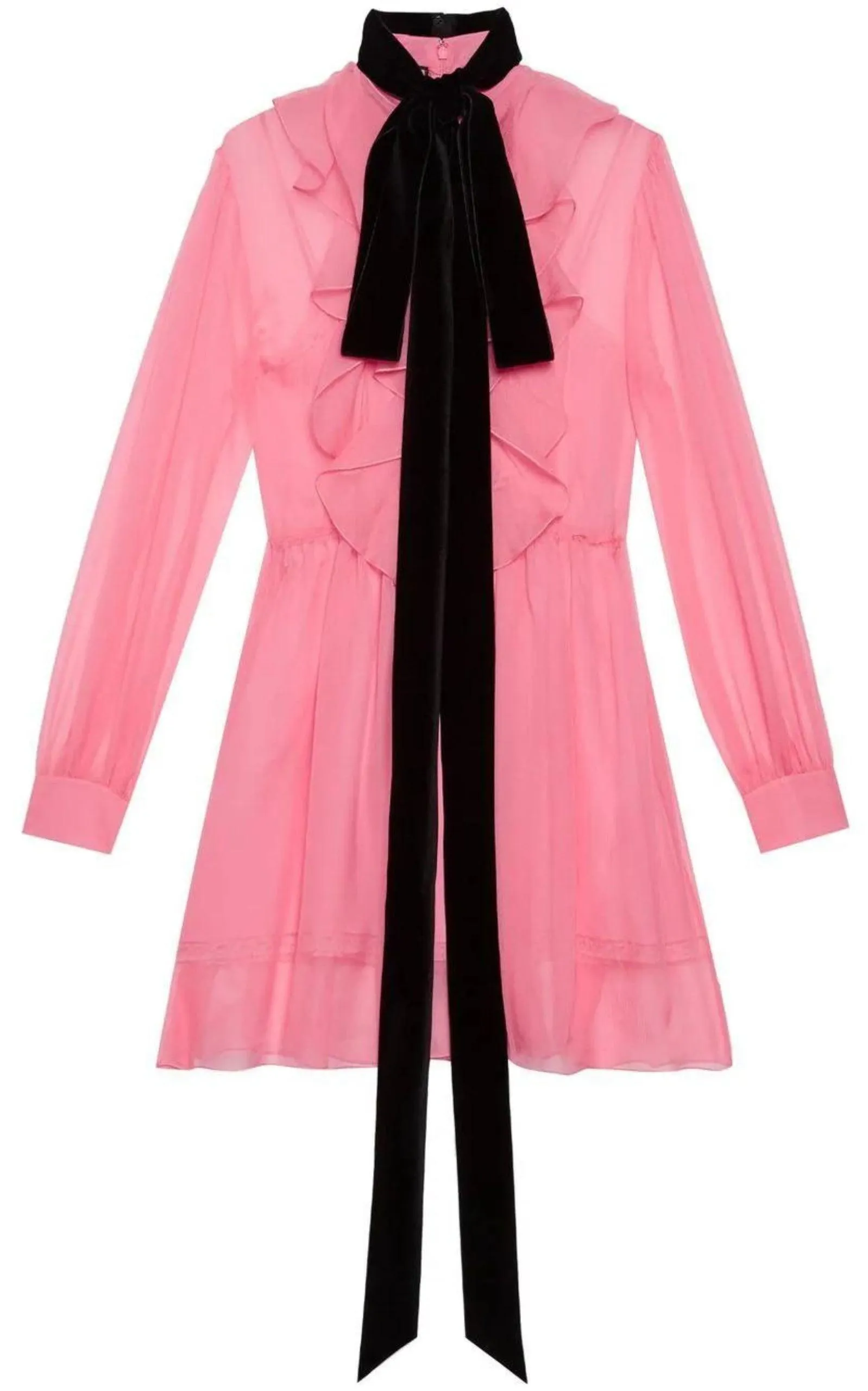 Velvet Ties Silk-chiffon Dress sold by Runaway Catalog