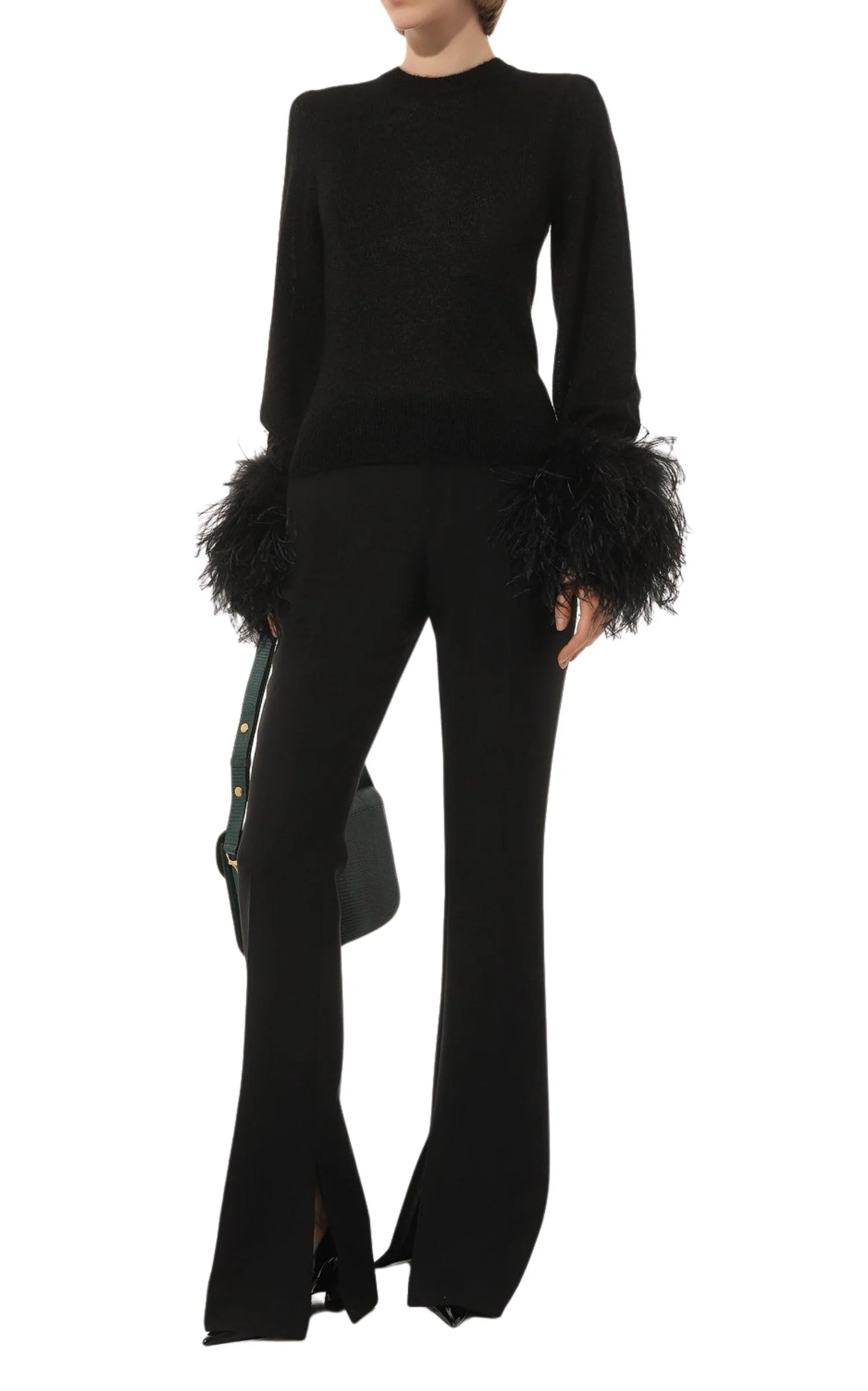 Feather Cuff Crew Sweater sold by Runaway Catalog product image thumbnail 2