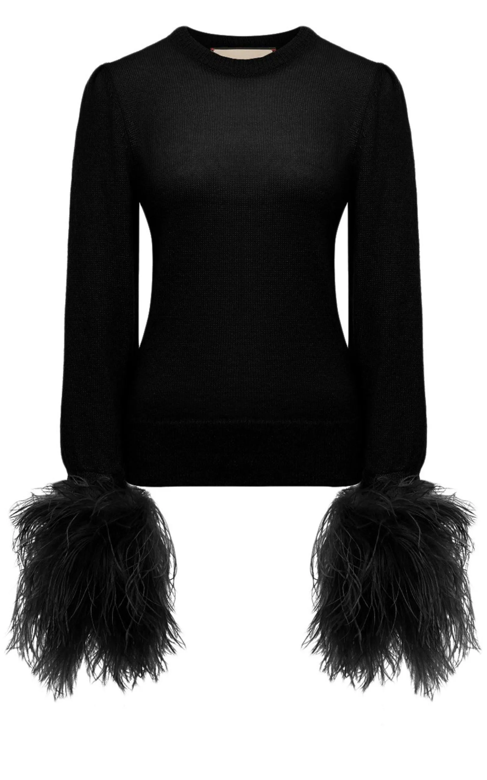 Feather Cuff Crew Sweater sold by Runaway Catalog