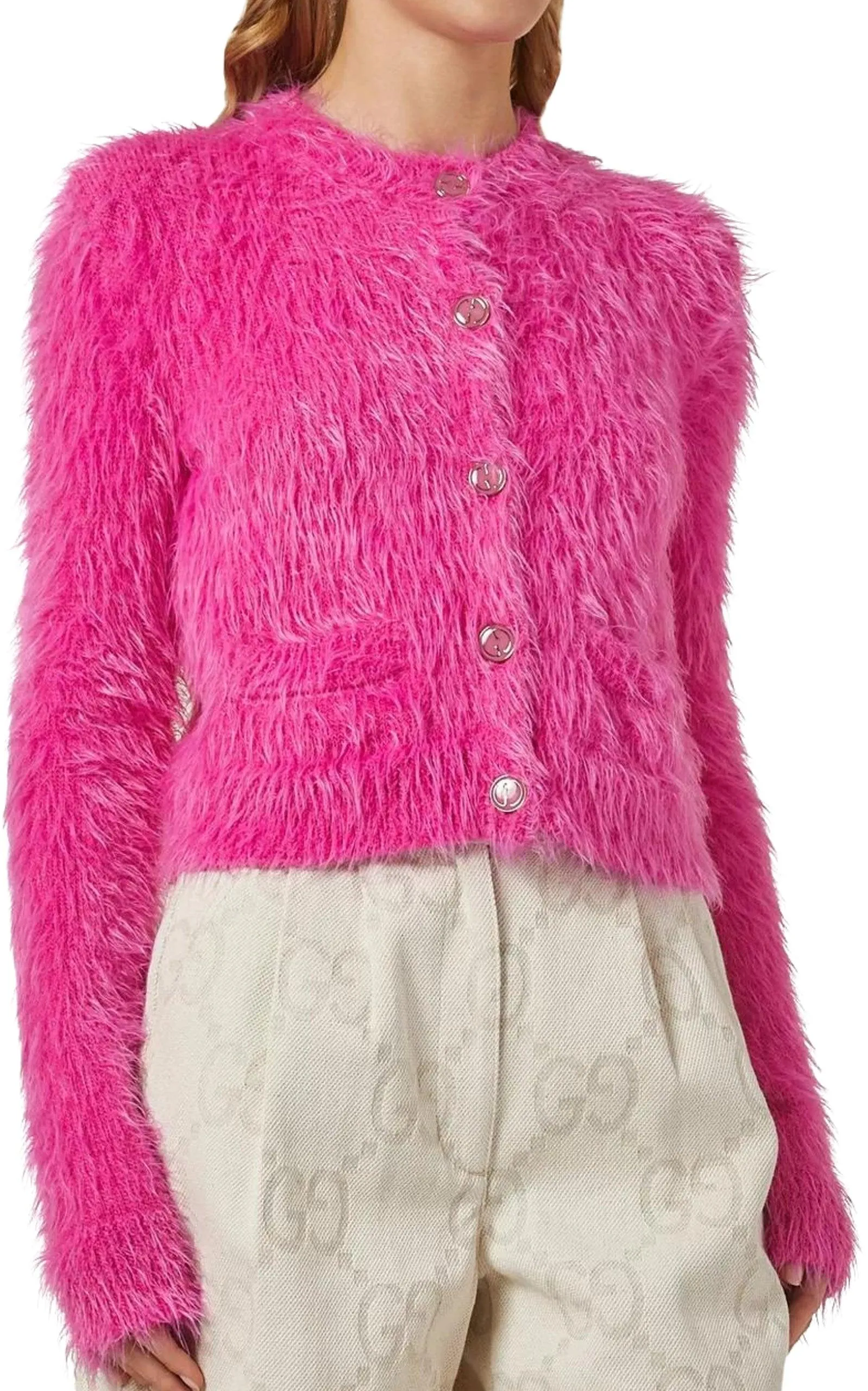 Pink Brushed Wool Cardigan sold by Runaway Catalog product image thumbnail 2