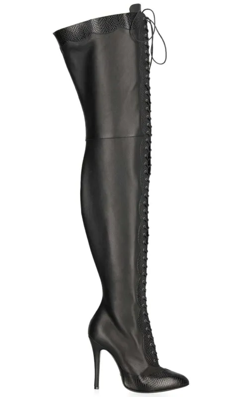 90mm Harriet Leather Over The Knee Boots sold by Runaway Catalog