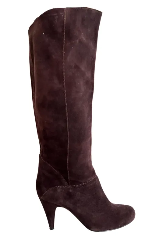 Knee High Brown Suede Boots made by Aldo