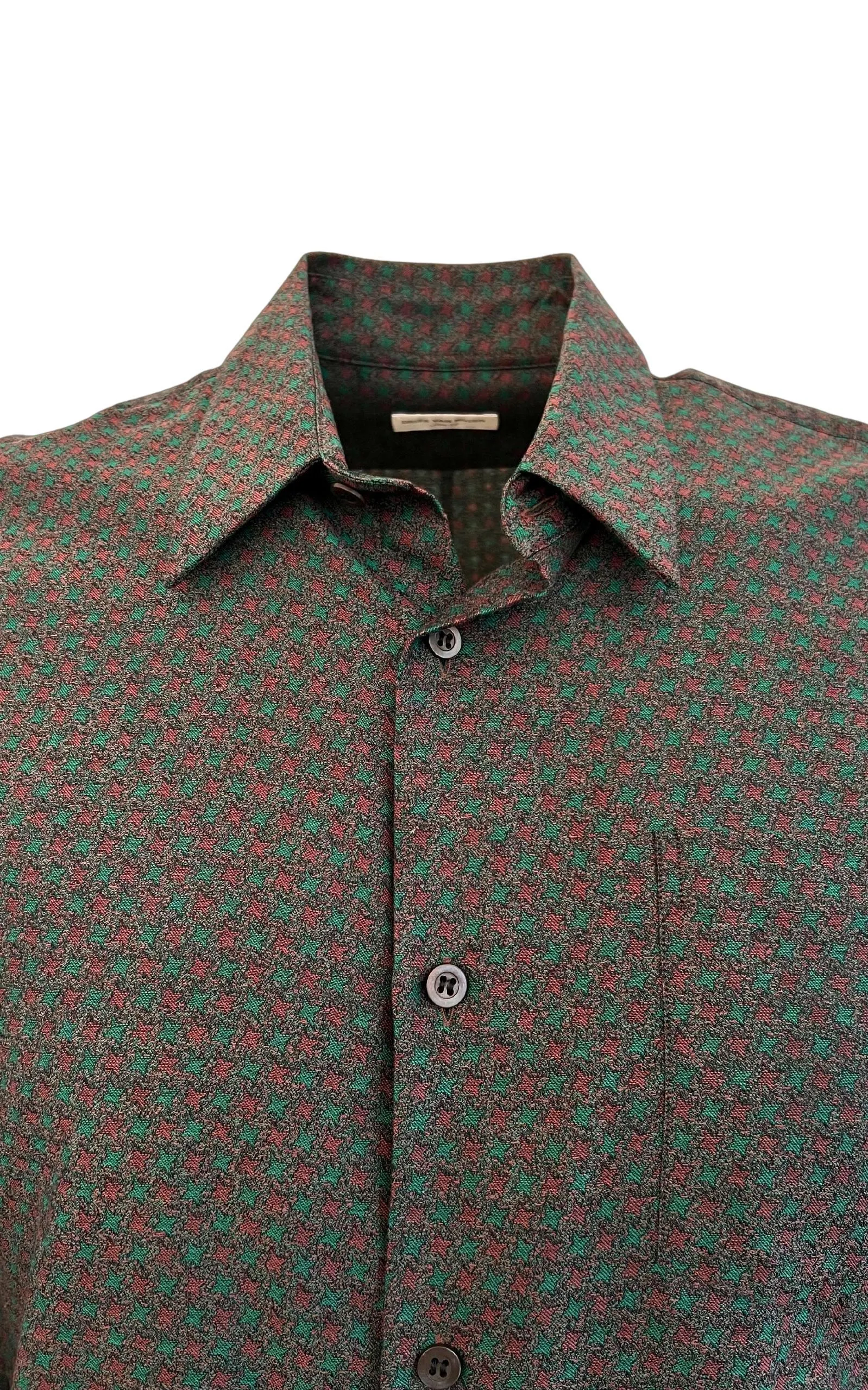 Curley Print Green Cotton Shirt sold by Runaway Catalog product image thumbnail 3