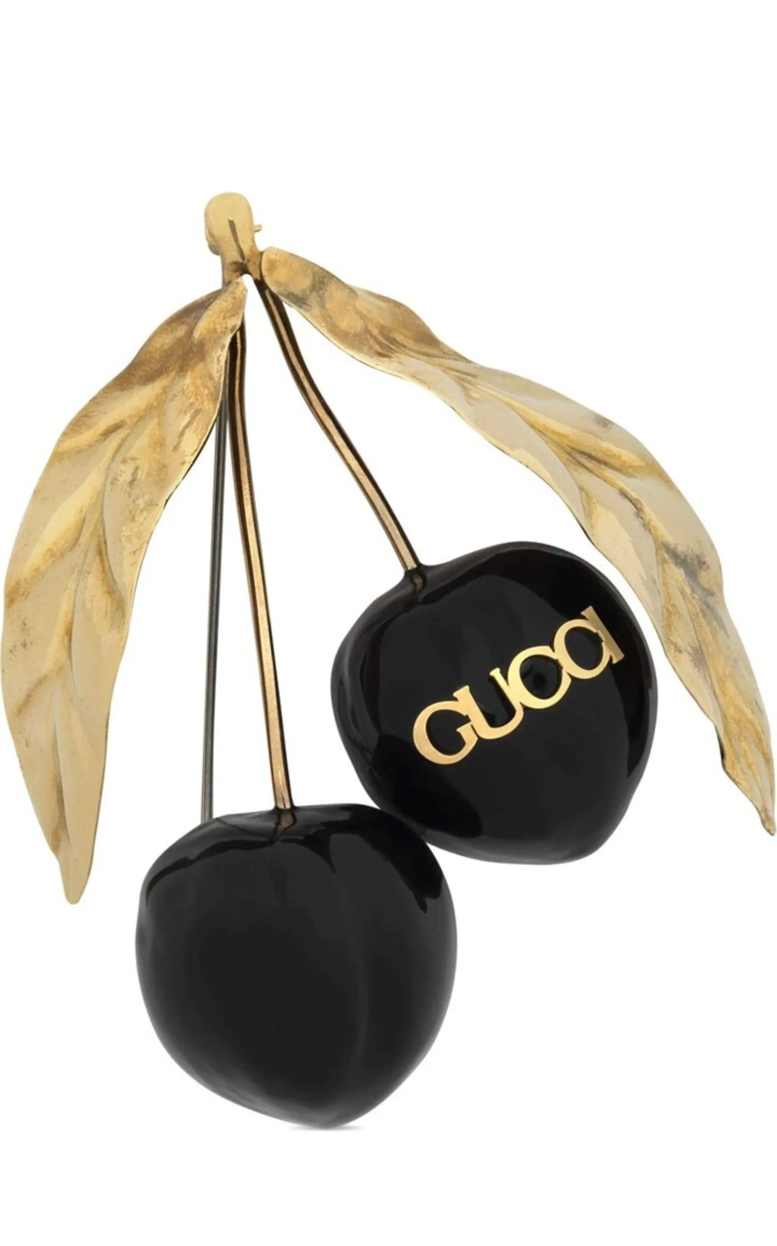 Logo-print Enamel Cherry Brooch sold by Runaway Catalog