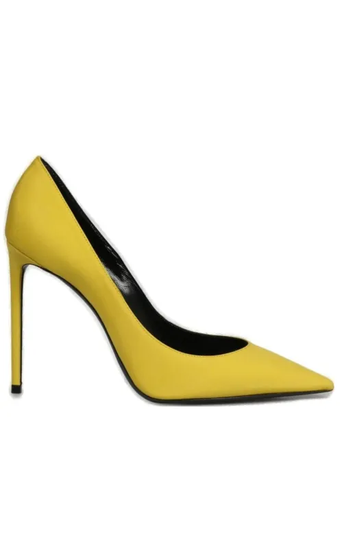 Yellow ‘ZOE’ Stiletto Pump sold by Runaway Catalog