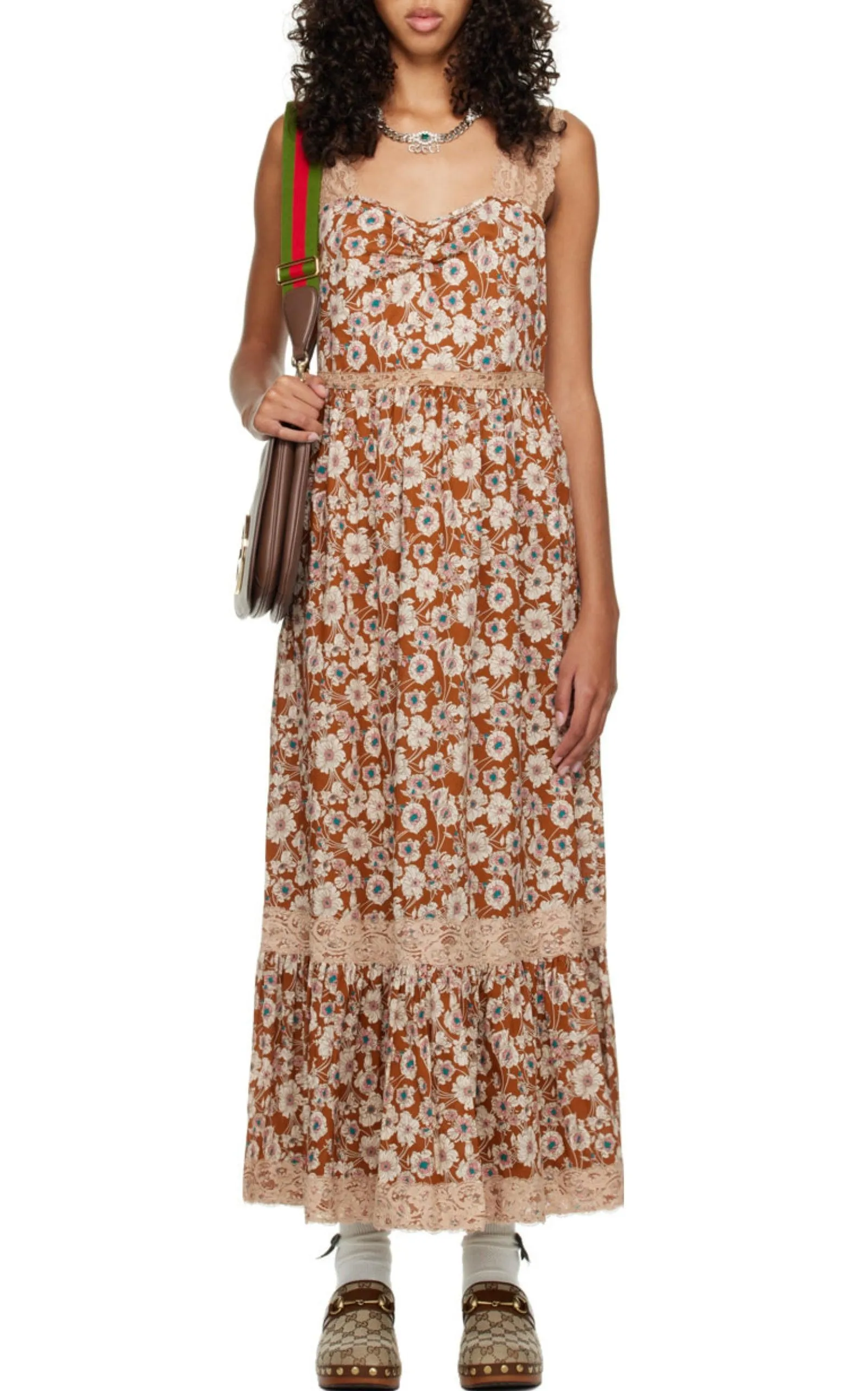 Floral-print Lace-trimmed Twill Dress sold by Runaway Catalog product image thumbnail 3
