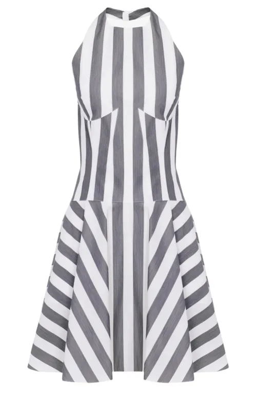 Short Striped Poplin Sun-Dress made by Alaia