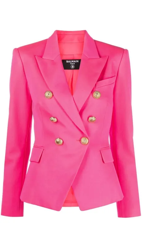 Pink Peak Lapels Wool Blazer sold by Runaway Catalog