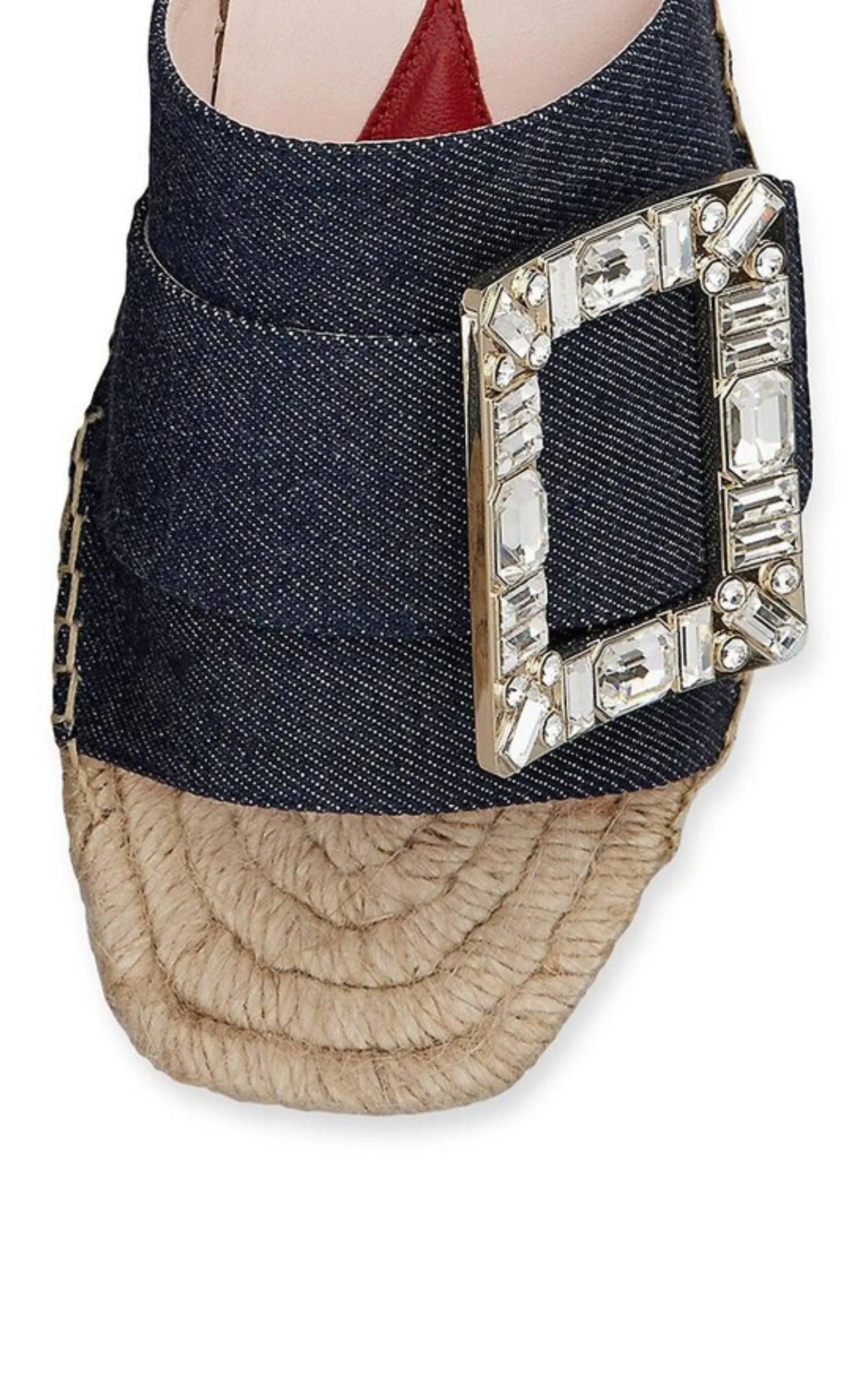 Crystal-embellished Denim Espadrille Slides sold by Runaway Catalog product image thumbnail 5