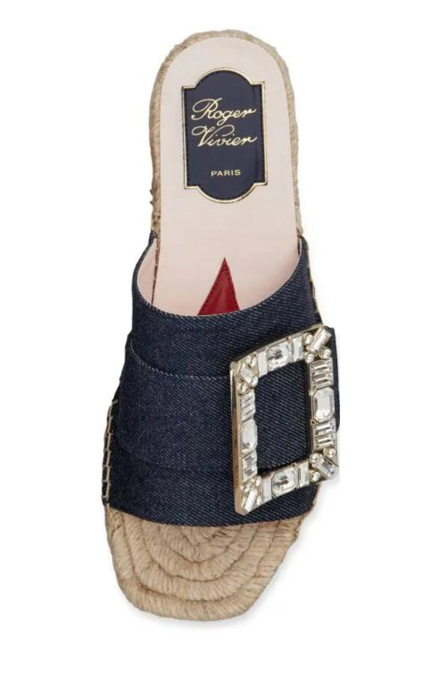 Crystal-embellished Denim Espadrille Slides sold by Runaway Catalog product image thumbnail 2