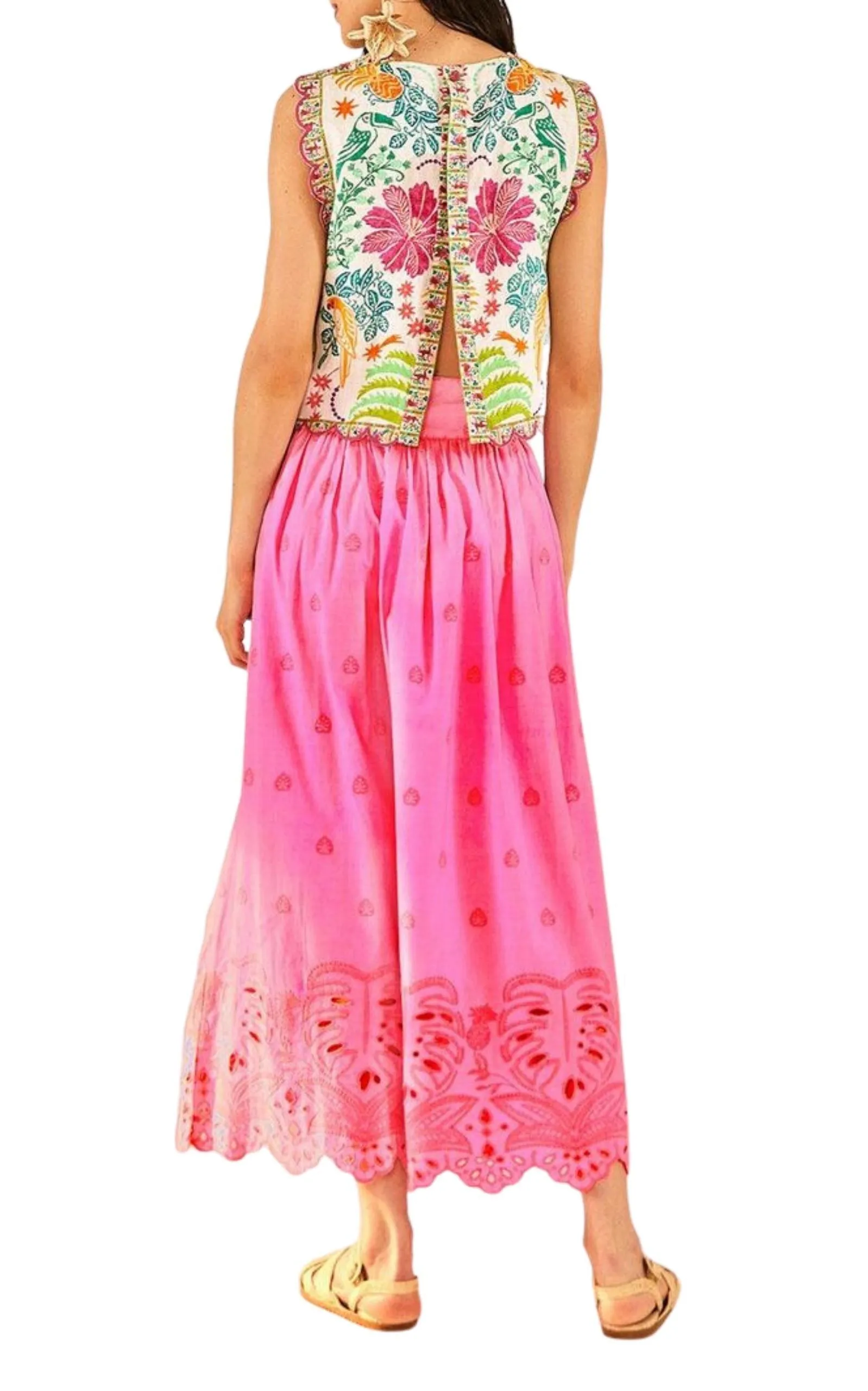 Scalloped Broderie Anglaise Cotton-poplin Maxi Skirt sold by Runaway Catalog product image thumbnail 5