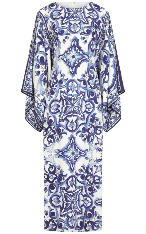 Scarf-print Silk Charmeuse Maxi Dress made by Runaway Catalog